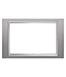 Placa ornament CProiector HORUS LUX - Standard englez - METAL - 2 modulS - BRUSHED STAINLESS STEEL - CProiector HORUS