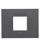 Placa ornament CProiector HORUS GEO - IN PAINTED TECHNOPOLYMER - 2 module - SATIN BLACK - CProiector HORUS