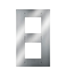 Placa ornament CProiector HORUS GEO International - IN METALLISED TECHNOPOLYMER - 2+2 modul VERTICAL - CHROME- CProiector HORUS