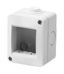 Doza aparenta cu suport incorporat - PROTECTED IP40 2 modul - RAL 7035 GREY - CProiector HORUS