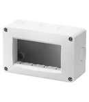 Doza aparenta cu suport incorporat - PROTECTED IP40 4 modul - RAL 7035 GREY - CProiector HORUS