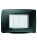 WATERTIGHT PLATE ITALIAN STANDARD - 3 modul IP55 - BLACK - CProiector HORUS