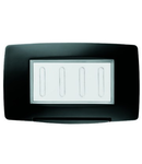 WATERTIGHT PLATE ITALIAN STANDARD - 4 modul IP55 - BLACK - CProiector HORUS