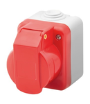 WALL-MOUNTING INDUSTRIAL SOCKET-OUTLET TO IEC 309 STANDARD - 3P+E - 400V - IP44 - GREY RAL 7035