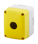 EMPTY ENCLOSURE FOR Intrerupator cu revenireS, CONTROLS AND INDICATORS - 1 modul - diametru 22mm - YELLOW LID - IP66