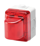 INDICATOR LAMPS - 15W - 230V - RED DIFFUSOR - IP55 - GREY RAL 7035