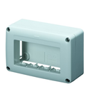 SELF-SUPPORTING DEVICE BOX FOR SYSTEM DEVICE - SKIRT AND FRAMNE TRUNKING - 4 modul - SYSTEM RANGE - WHITE RAL 9010