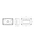 SELF-SUPPORTING DEVICE BOX FOR SYSTEM DEVICE - SKIRT AND FRAMNE TRUNKING - 4 modul - SYSTEM RANGE - WHITE RAL 9010