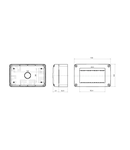 SELF-SUPPORTING DEVICE BOX FOR SYSTEM DEVICE - SKIRT AND FRAMNE TRUNKING - 4 modul - SYSTEM RANGE - ANTHRACITE RAL7021