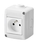 PROTECTED ENCLOSURE COMPLETE WITH SYSTEM DEVICES - WITH SOCKET-OUTLET 2P+E 10/16 A - FRENCH STANDARD - IP40 - GREY RAL 7035