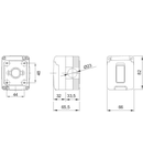 WATERTIGHT ENCLOSURE COMPLETE WITH SYSTEM DEVICES - WITH Intrerupator 1P 16AX - IP55 - GREY RAL 7035