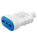 PORTABLE SOCKET-OUTLET - ITALIAN STANDARD - 2P+E 10/16A 250V ac - TYPE P17 DUAL AMPERAGE - WHITE