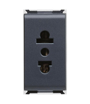 EURO AMERICAN STANDARD SOCKET-OUTLET - 250/125V ac - 2P+E 10/15A - 1 modul - PLAYBUS