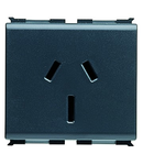 SOCKET-OUTLET STANDARD AUSTRALIANO 250V ac - 2P+E 15A - 2 module - PLAYBUS