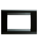 Placa ornament PLAYBUS - IN TECHNOPOLYMER GLOSSY FINISH - 8 modul (4+4 OVERLAPPING) - TONER BLACK - PLAYBUS