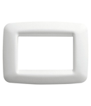 Placa ornament PLAYBUS YOUNG - IN TECHNOPOLYMER - SATIN FINISHING - 2 modul - CLOUD WHITE - PLAYBUS