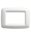 Placa ornament PLAYBUS YOUNG - IN TECHNOPOLYMER - SATIN FINISHING - 3 modul - CLOUD WHITE - PLAYBUS