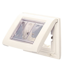 SELF SUPPORTING WATERTIGHT PLATE - FOR FLUSH-MOUNTING RECTANGULAR BOXES - IP55 - 3 modul - CLOUD WHITE - PLAYBUS