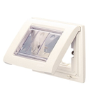 SELF SUPPORTING WATERTIGHT PLATE - FOR FLUSH-MOUNTING RECTANGULAR BOXES - IP55 - 4 modul - CLOUD WHITE - PLAYBUS