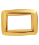 Placa ornament PLAYBUS YOUNG - IN METALLISEE TECHNOPOLYMER - SATIN FINISHING - 2 modul - ANTIQUE GOLD - PLAYBUS