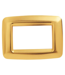 Placa ornament PLAYBUS YOUNG - IN METALLISEE TECHNOPOLYMER - SATIN FINISHING - 3 modul - ANTIQUE GOLD - PLAYBUS