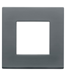 Placa ornament DAHLIA - IN TECHNOPOLYMER - 1 modul - DARK GREY