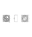 WALL MOUNTING BOX FOR Placa ornament DAHLIA - 1 modul - WHITE