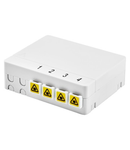 APARTMENT TERMINATION COMPACT BOX - COMPLETE OF 4 SC/APC ADAPTERS - WHITE