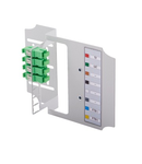 APARTMENT TERMINATION BOX - METAL VERSION - SUITABLE FOR 8 SC/APC ADAPTERS - WHITE