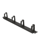 19'' CABLE MANAGEMENT PANEL - WITH 4 RINGS - 1U - BLACK