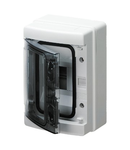 RESIDENTIAL SURFACE-MOUNTING ENCLOSURE 8 module IP65 WITH TERMINAL BLOCK