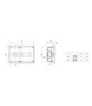 Tablou electric TO HOUSE ICP POWER LIMITING CIRCUIT BREAKER - FLUSH MOUNTING SPANISH STANDARD - SEALABLE - 4+8M - WITH SMOKED TRANSPARENT DOOR-IP40