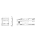 Tablou electric - PANEL WITH WINDOW AND EXTRACTABLE FRAME - SMOKED DOOR - TERMINAL BLOCK N 2X[(3X16)+(11X10)] E 2X[(3X16)+(11X10)]-(12X2) 24M-IP40