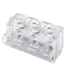 TERMINAL BLOCKS WITH PLATE TIGHTENING - 6X6MMQ - 450V - TRANSPARENT