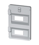 FRONT PANEL WITH WINDOWS 8 module 236X316 ENCLOSURES - GREY RAL7035