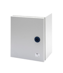BOARD IN METAL WITH BLANK DOOR FITTED WITH LOCK 250X300X160 - IP55 - GREY RAL 7035