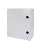 BOARD IN METAL WITH BLANK DOOR FITTED WITH LOCK 310X425X160 - IP55 - GREY RAL 7035