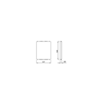 HINGED ENCLOSURE DOOR IN POLYESTER - FOR BOARDS 405X650 - GREY RAL 7035