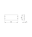 BLANK COVER PANEL - FAST AND EASY - 1 modul HIGH - FOR BOARDS B=405MM - GREY RAL 7035