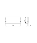 BLANK COVER PANEL - FAST AND EASY - 1 modul HIGH - FOR BOARDS B=800MM - GREY RAL 7035