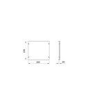 BLANK COVER PANEL - FAST AND EASY - 2 MODULE HIGH - FOR BOARDS B=310MM - GREY RAL 7035