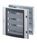 CVX Tablou electric 160I - FLUSH-MOUNTING - 600x600x105 - 96(24x4) module - IP40 - Usa sticla WITH 2 LOCKS - GREY RAL7035