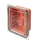 MODULAR Doza legaturi - FLUSH-MOUNTING - WATERTIGHT - DIMENSIONS 138X169X70 - WITH TRANSPARENT SHOCKPROOF LID - IP55