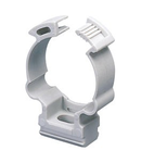 SHOCKPROOF POLYMER SADDLE COLLAR CLIP - FOR EXTERNAL CONDUITS Ø 25MM - GREY RAL 7035