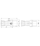 Stecher fisa industriala HP - IP44/IP54 - 3P+E 16A 100-130V 50/60HZ - YELLOW - 4H - FAST WIRING