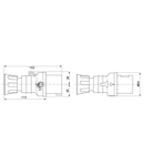 Stecher fisa industriala HP - IP44/IP54 - 3P+N+E 16A 100-130V 50/60HZ - YELLOW - 4H - FAST WIRING