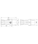 Stecher fisa industriala HP - IP44/IP54 - 3P+N+E 32A 100-130V 50/60HZ - YELLOW - 4H - FAST WIRING