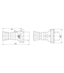 Stecher fisa industriala HP - IP66/IP67/IP68/IP69 - 2P+E 16A 100-130V 50/60HZ - YELLOW - 4H - FAST WIRING