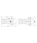 Stecher fisa industriala HP - IP66/IP67/IP68/IP69 - 3P+N+E 16A 100-130V 50/60HZ - YELLOW - 4H - FAST WIRING