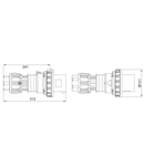 Stecher fisa industriala HP - IP66/IP67/IP68/IP69 - 3P+E 125A 100-130V 50/60HZ - YELLOW - 4H - MANTLE TERMINAL